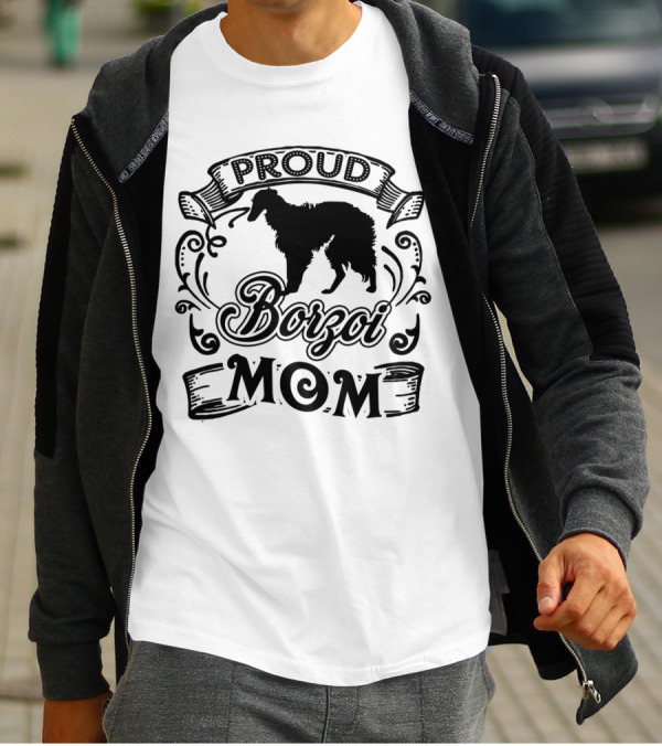 Proud Borzoi Mom Loving Dog T-Shirt