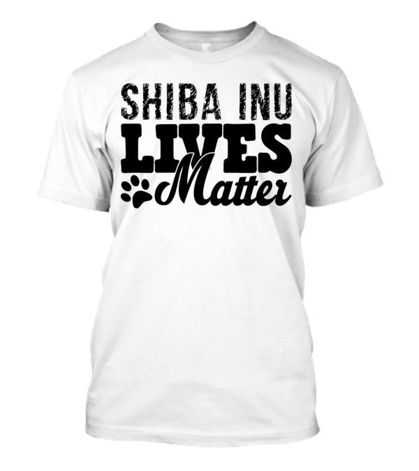 Shiba Inu Lives Matter Funny Dog Paw Prints T-Shirt