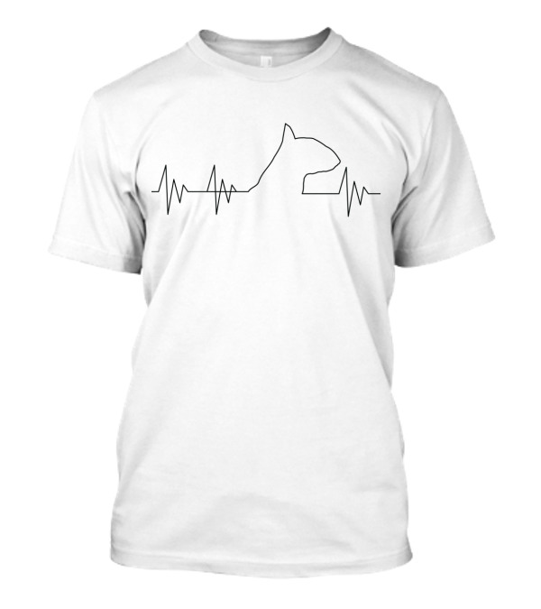 Bull Terrier Heartbeat Line T-Shirt