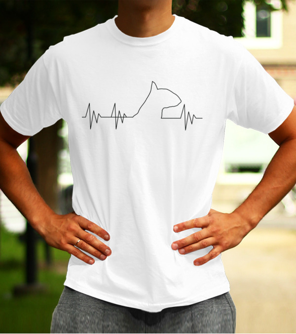 Bull Terrier Heartbeat Line T-Shirt