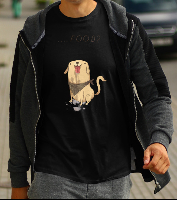 Is There Food Cartoon Dog With Tongue Out T-Shirt