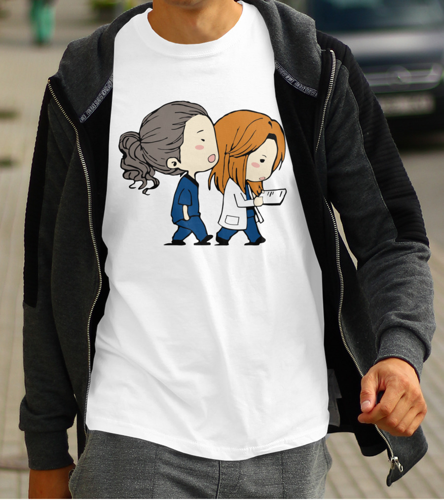 Best Friend Doctor Characters Walking Together T-Shirt
