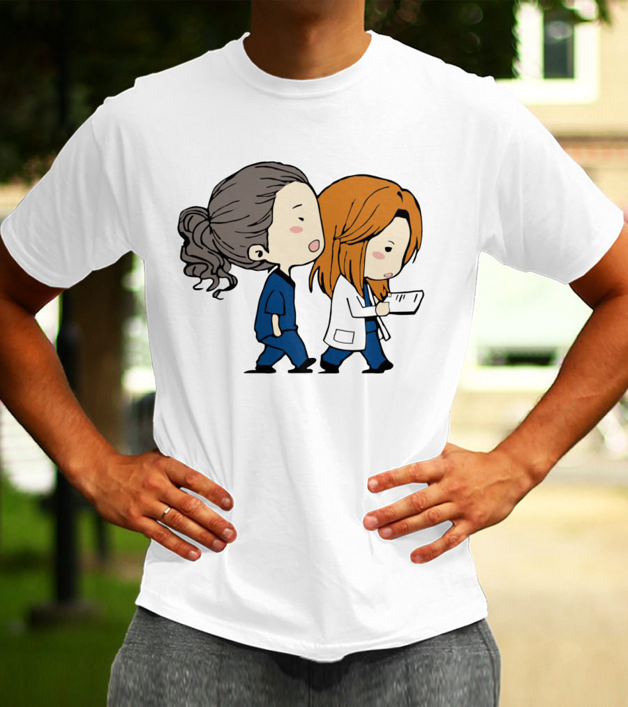 Best Friend Doctor Characters Walking Together T-Shirt