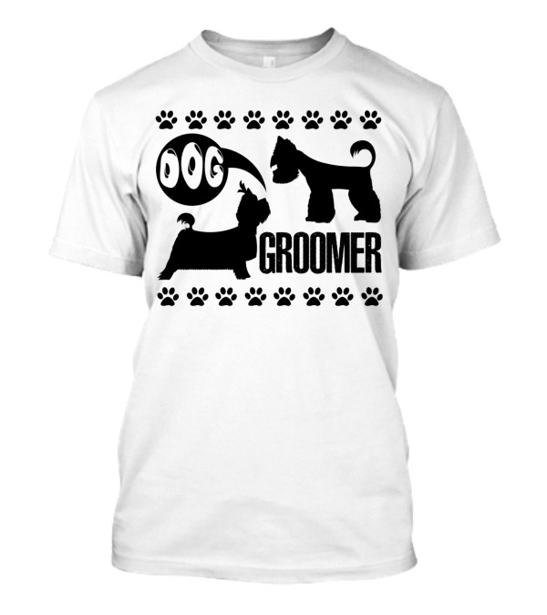 Dog Groomer Paw Prints T-Shirt