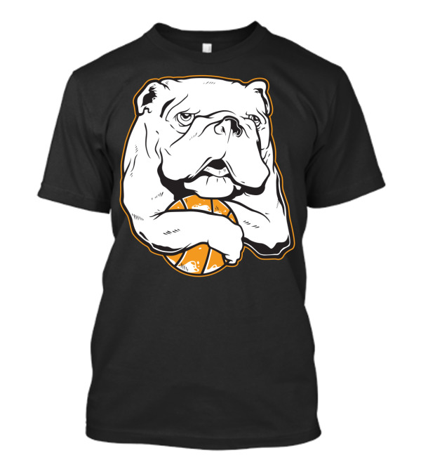 Bulldog Holding Basketball T-Shirt