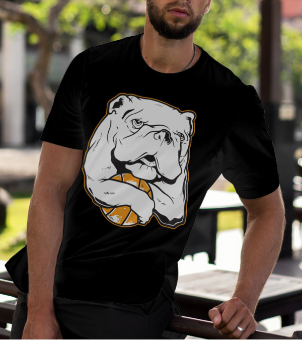 Bulldog Holding Basketball T-Shirt