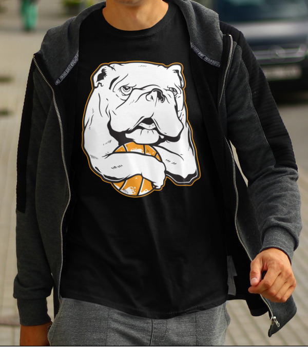 Bulldog Holding Basketball T-Shirt