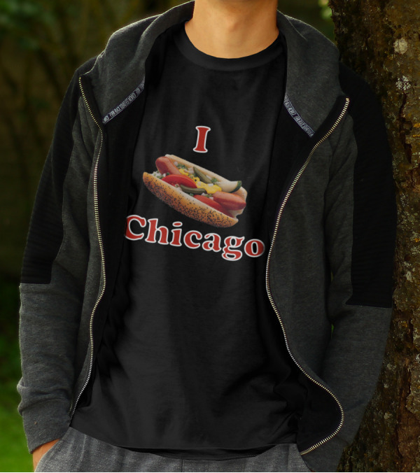 I Chicago Hot Dog Enthusiast Iconic T-Shirt