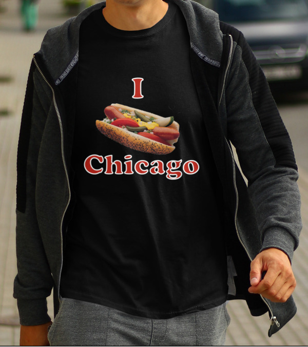 I Chicago Hot Dog Enthusiast Iconic T-Shirt