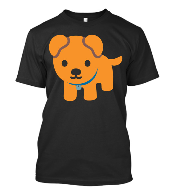 Whats Up Dog Cute Cartoon Orange Puppy With Blue Collar T-Shirt