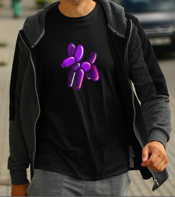 Purple Balloon Animal Dog T-Shirt