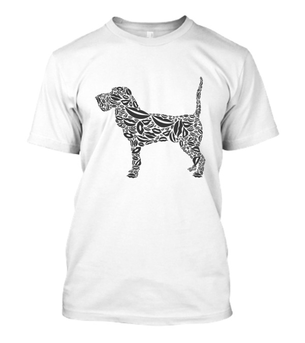 Dog Silhouette Composed Of Lips T-Shirt