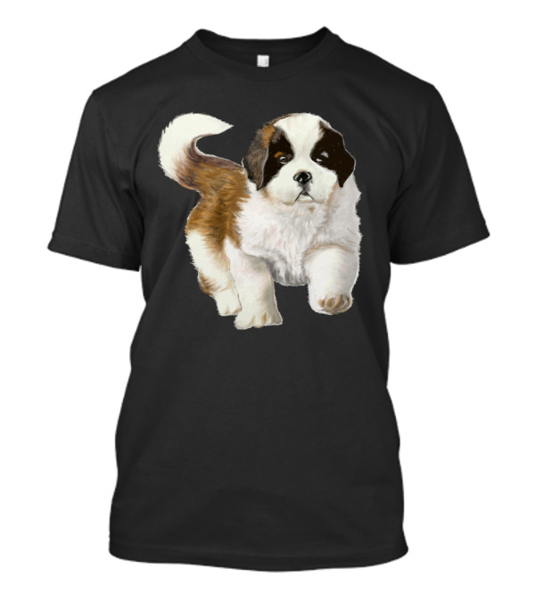 St Bernard Dog Puppy Playful Pose T-Shirt
