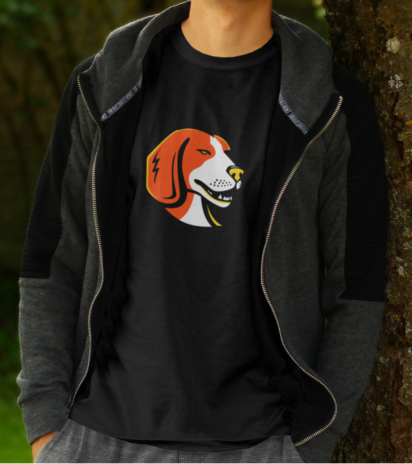 Beagle Hound Dog Sports Team Mascot Emblem T-Shirt