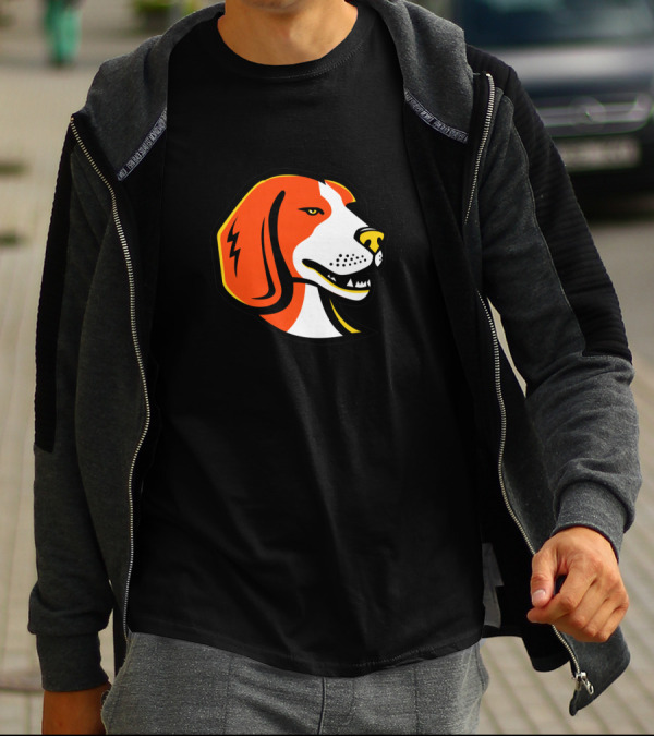 Beagle Hound Dog Sports Team Mascot Emblem T-Shirt