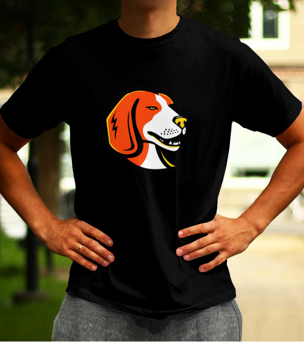 Beagle Hound Dog Sports Team Mascot Emblem T-Shirt