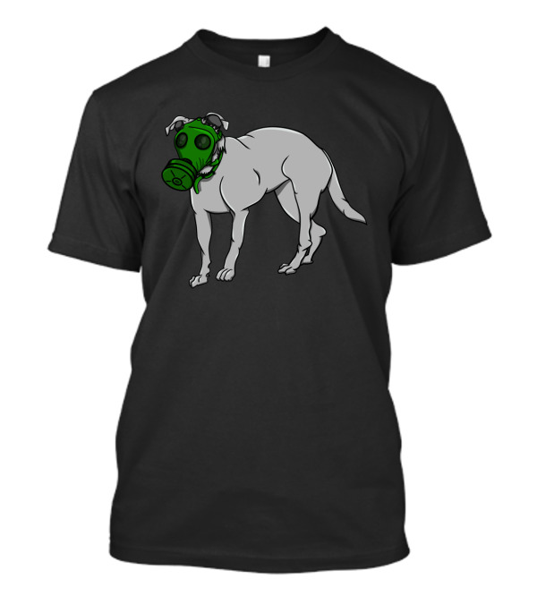 Dog Wearing A Green Gas Mask T-Shirt