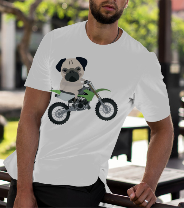 PugPet Dirt Bike Rider T-Shirt