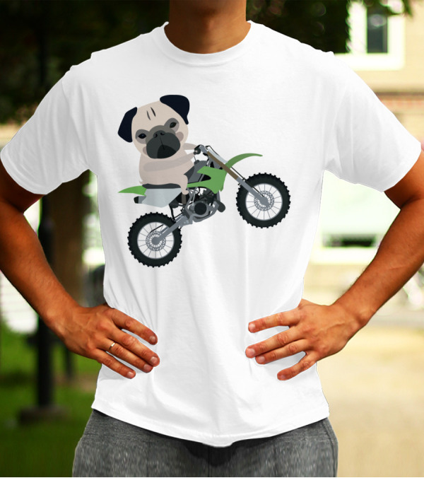 PugPet Dirt Bike Rider T-Shirt