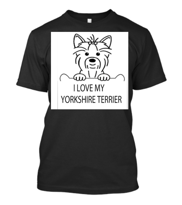 I Love My Yorkshire Terrier Dog Lover Cartoon T-Shirt
