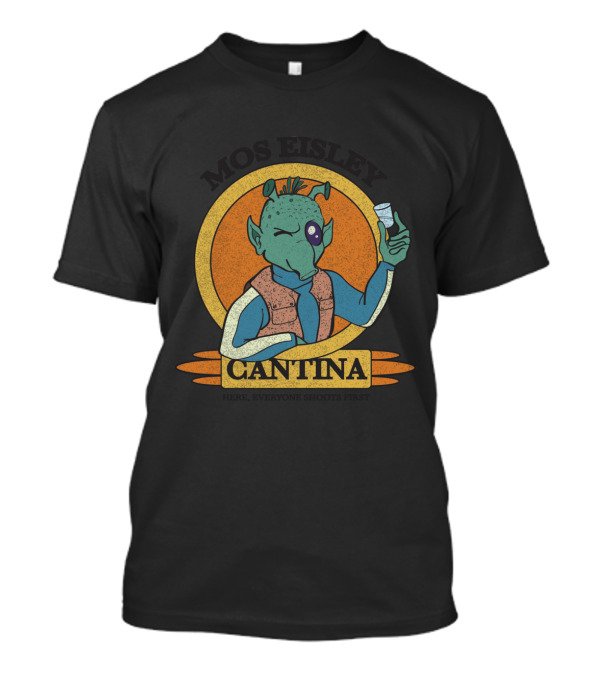 Mos Eisley Cantina Greedo Retro Drink Celebrate Aliens T-Shirt