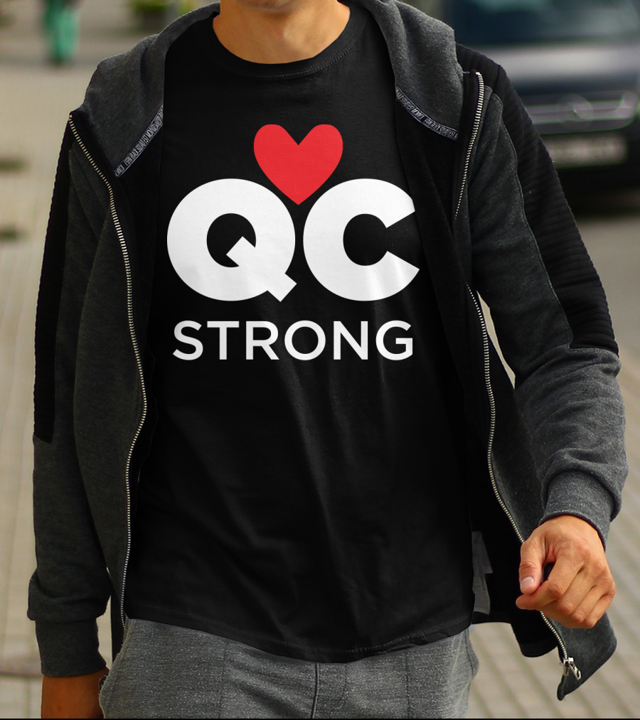 QC Strong Quad City Strong Heart T-Shirt