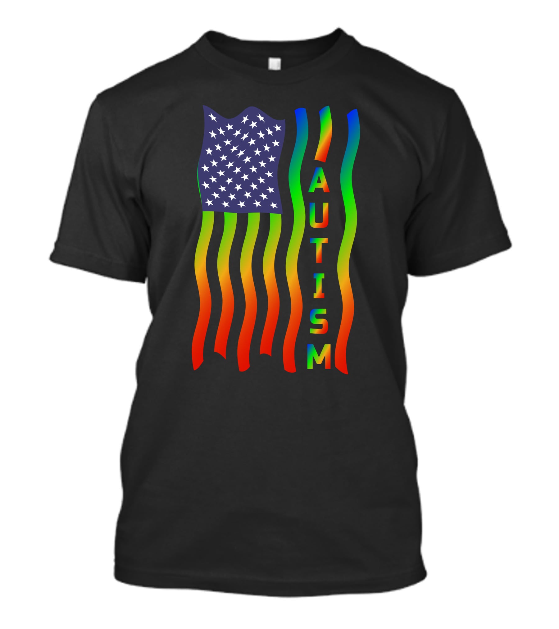 American Flag Autism Awareness Teacher T-Shirt