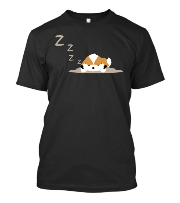 Zzz Sleeping Dog Cute Resting Puppy Icons T-Shirt