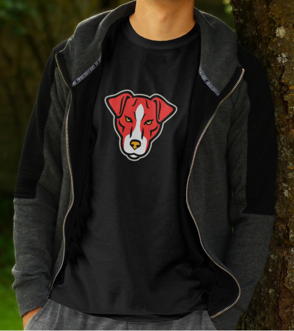 Plummer Terrier Dog Front Mascot Red Face T-Shirt