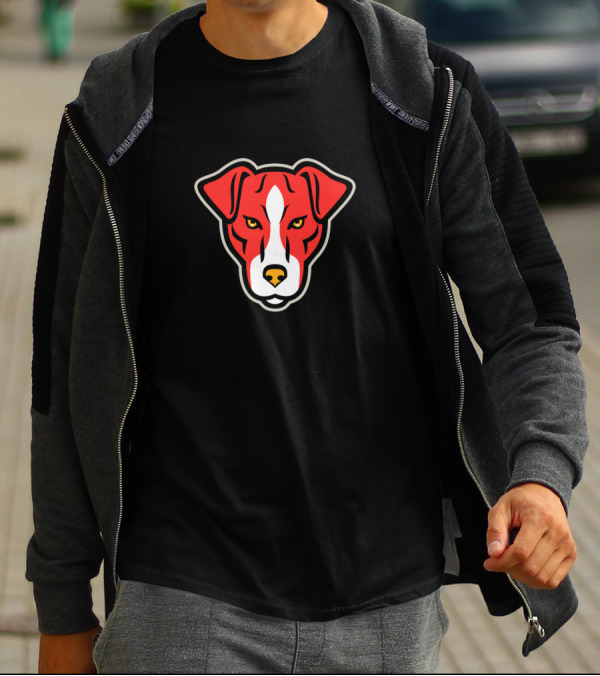 Plummer Terrier Dog Front Mascot Red Face T-Shirt