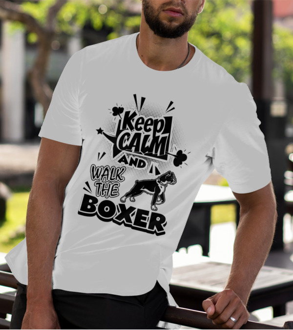 Keep Calm And Walk The Boxer Dog T-Shirt