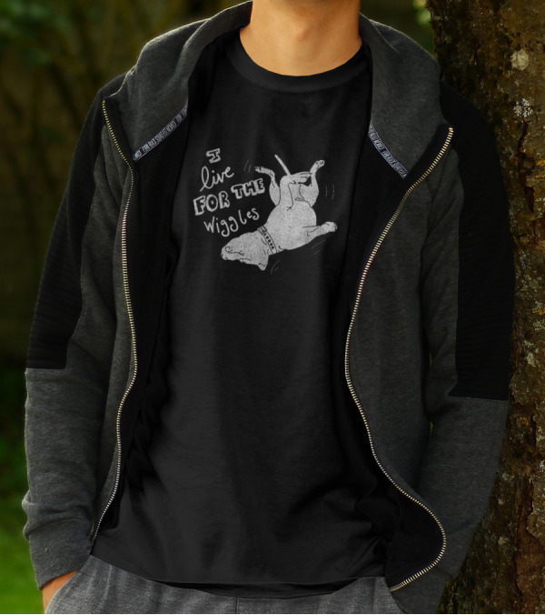 I Live For The Wiggles Playful Monster Puppy T-Shirt