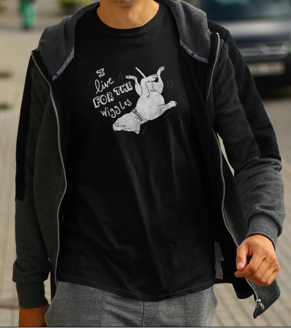 I Live For The Wiggles Playful Monster Puppy T-Shirt