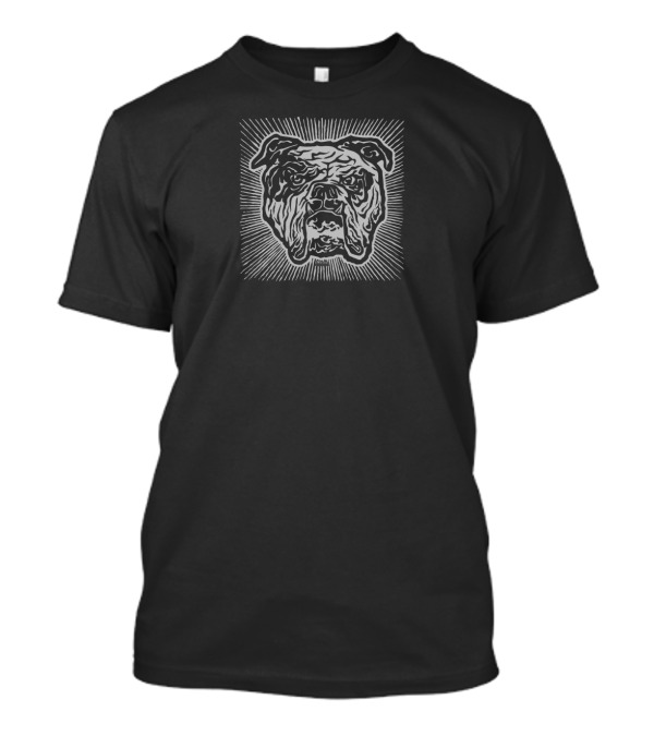 Intricate Bulldog Artwork With Radiating Lines 'Bully' T-Shirt