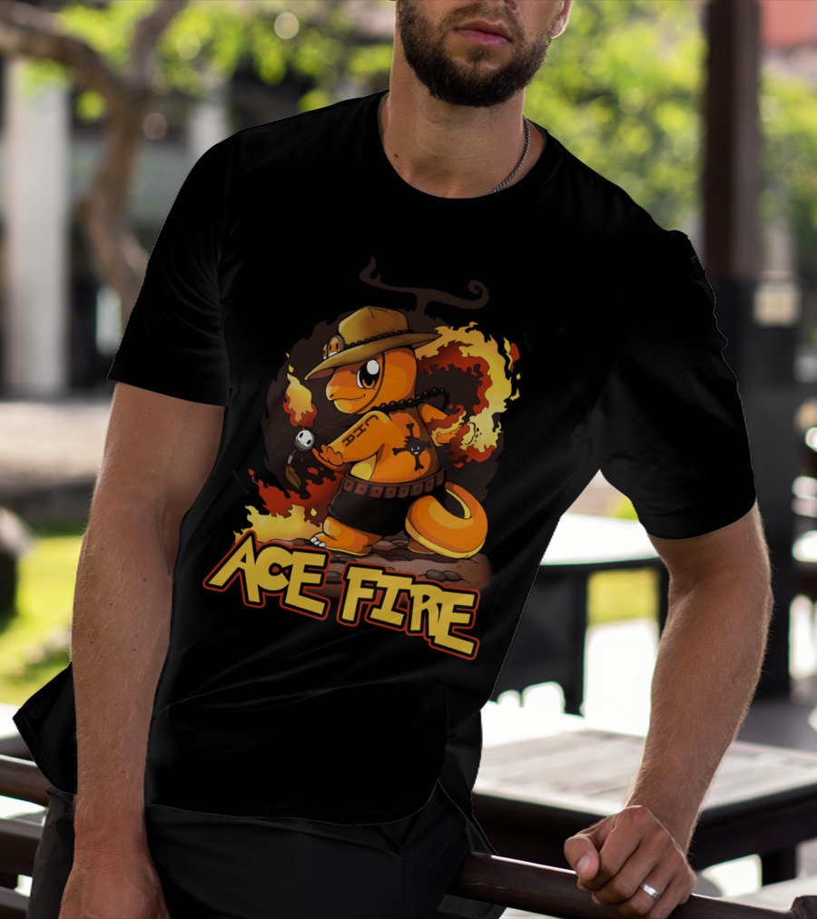 Ace Fire Charmander One Piece Crossover T-Shirt