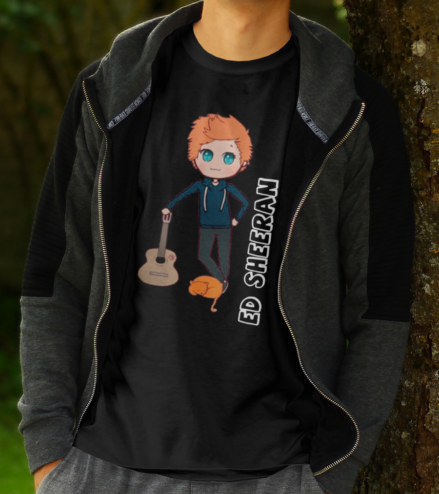 Ed Sheeran Cute Cat Guitar T-Shirt