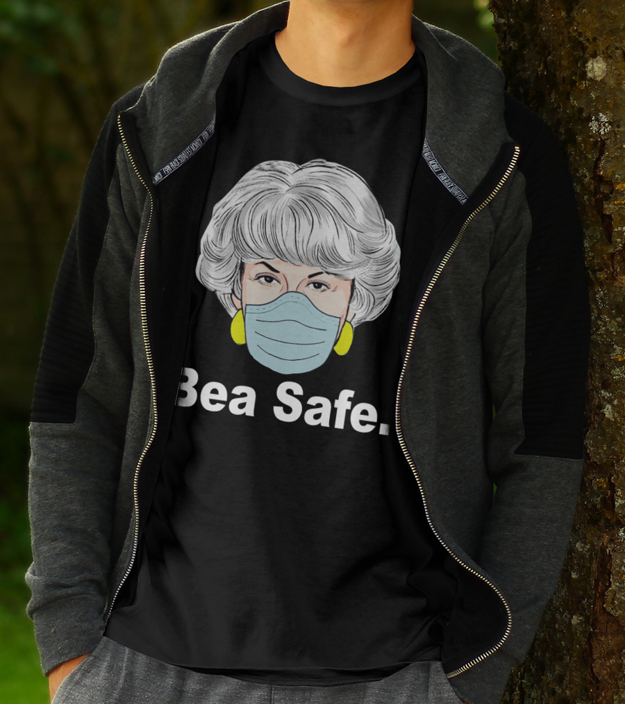 Bea Safe Masked Woman With Yellow Earrings T-Shirt