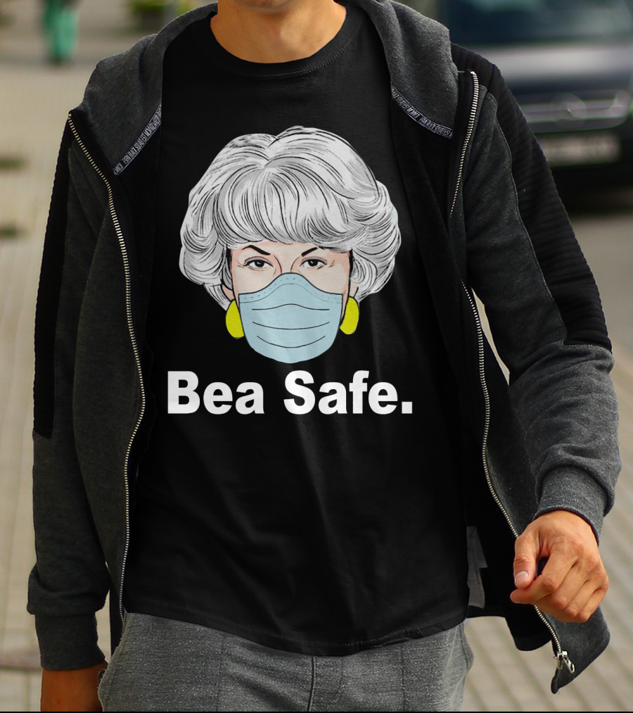 Bea Safe Masked Woman With Yellow Earrings T-Shirt