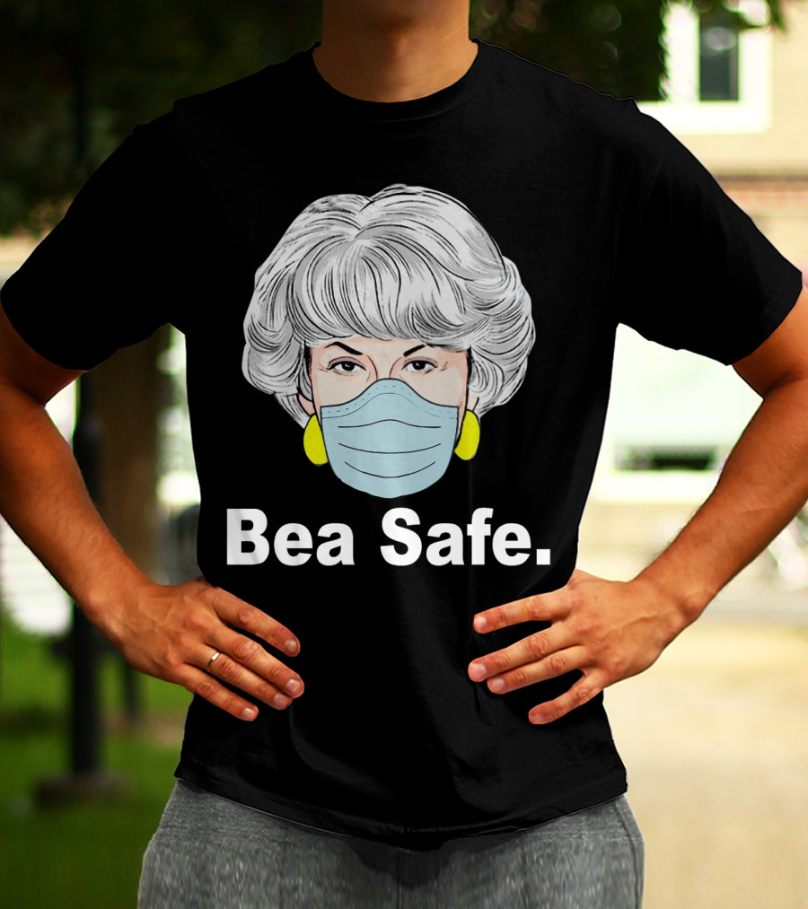 Bea Safe Masked Woman With Yellow Earrings T-Shirt