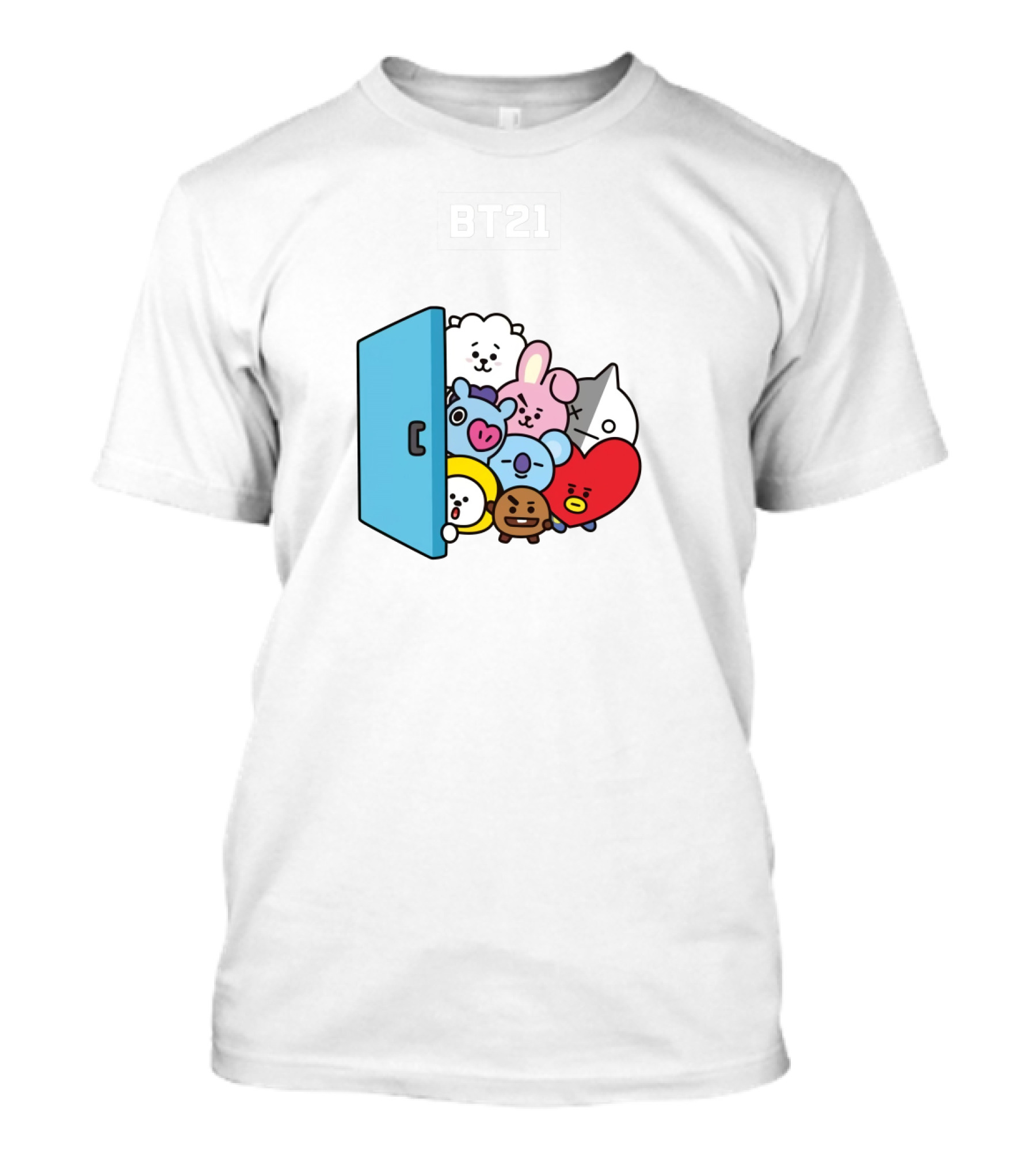BT21 Characters Behind Door Icons T-Shirt