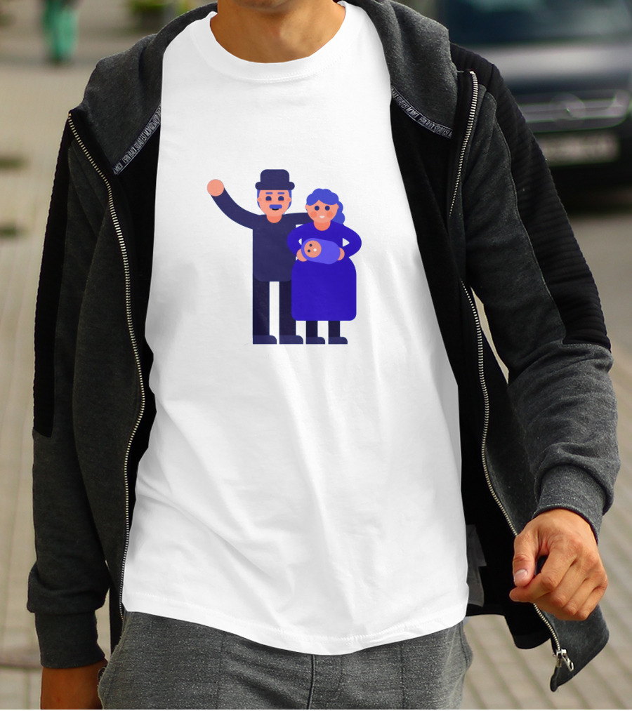 Kurzgesagt Family Cartoon Character T-Shirt