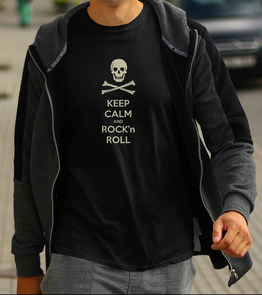 Sturgill Simpson Keep Calm And Rock 'n Roll Skull Crossbones T-Shirt