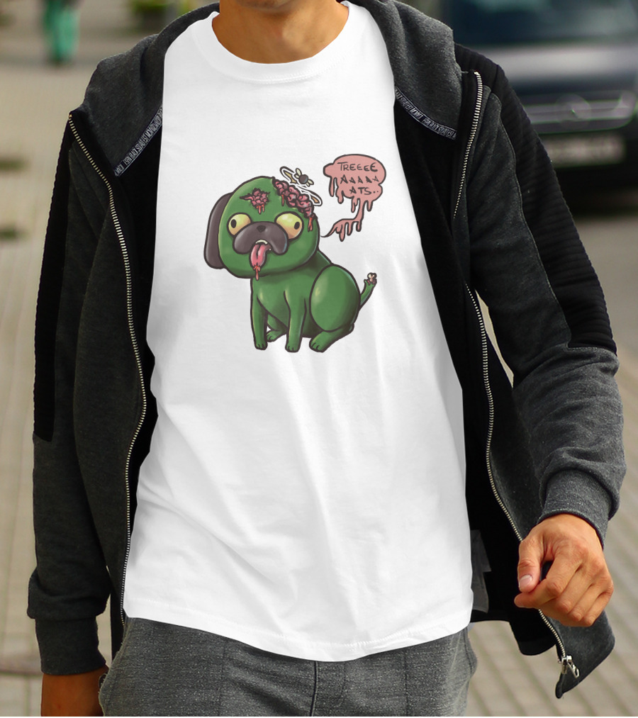 Nerdecrafter Zombie Pug TREATS T-Shirt
