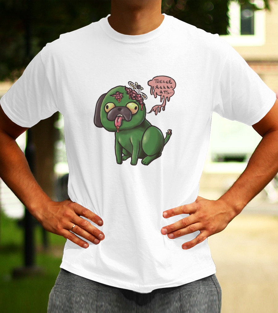 Nerdecrafter Zombie Pug TREATS T-Shirt