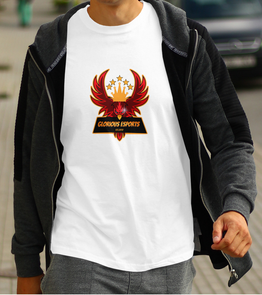 Glorious Esports Est.2012 Crowned Red Phoenix With Stars T-Shirt