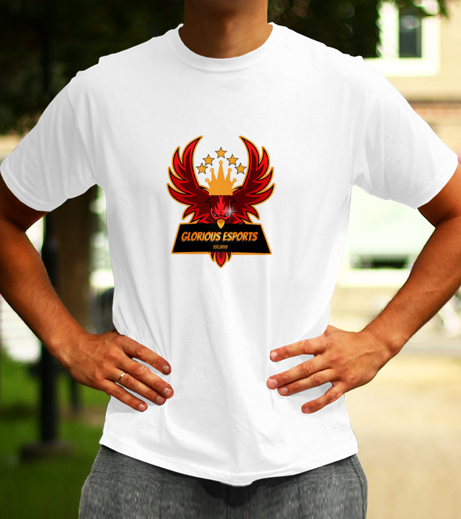 Glorious Esports Est.2012 Crowned Red Phoenix With Stars T-Shirt
