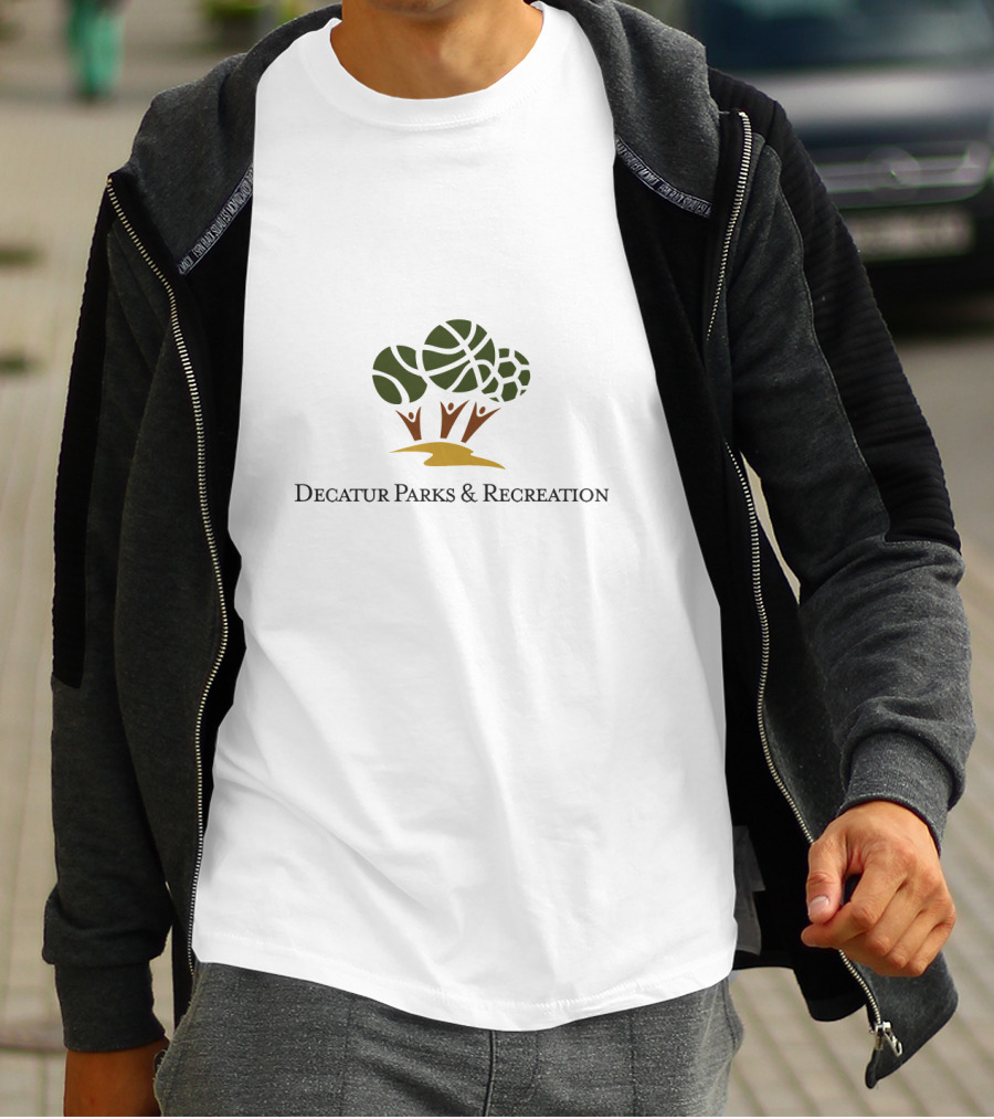 Decatur Parks And Recreation Logo Forest Elements T-Shirt