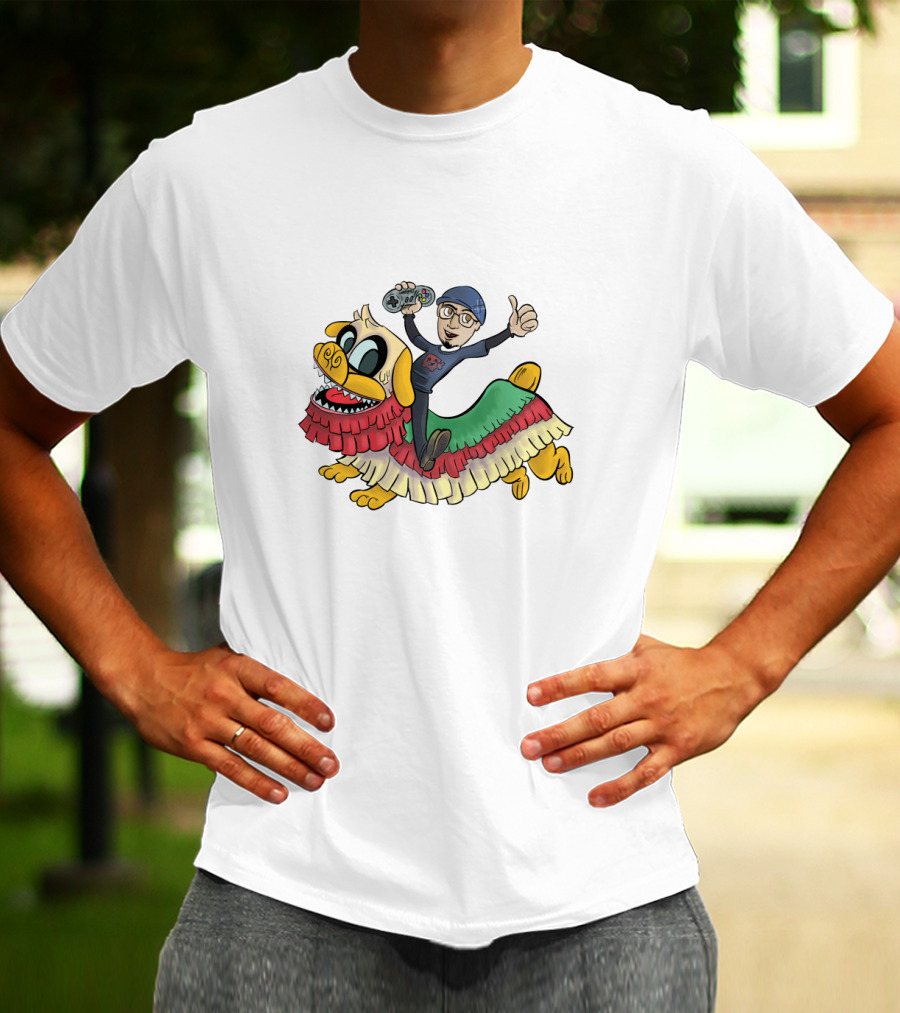 Northernlion Gamer On Lion Dance Ride With Game Controller T-Shirt