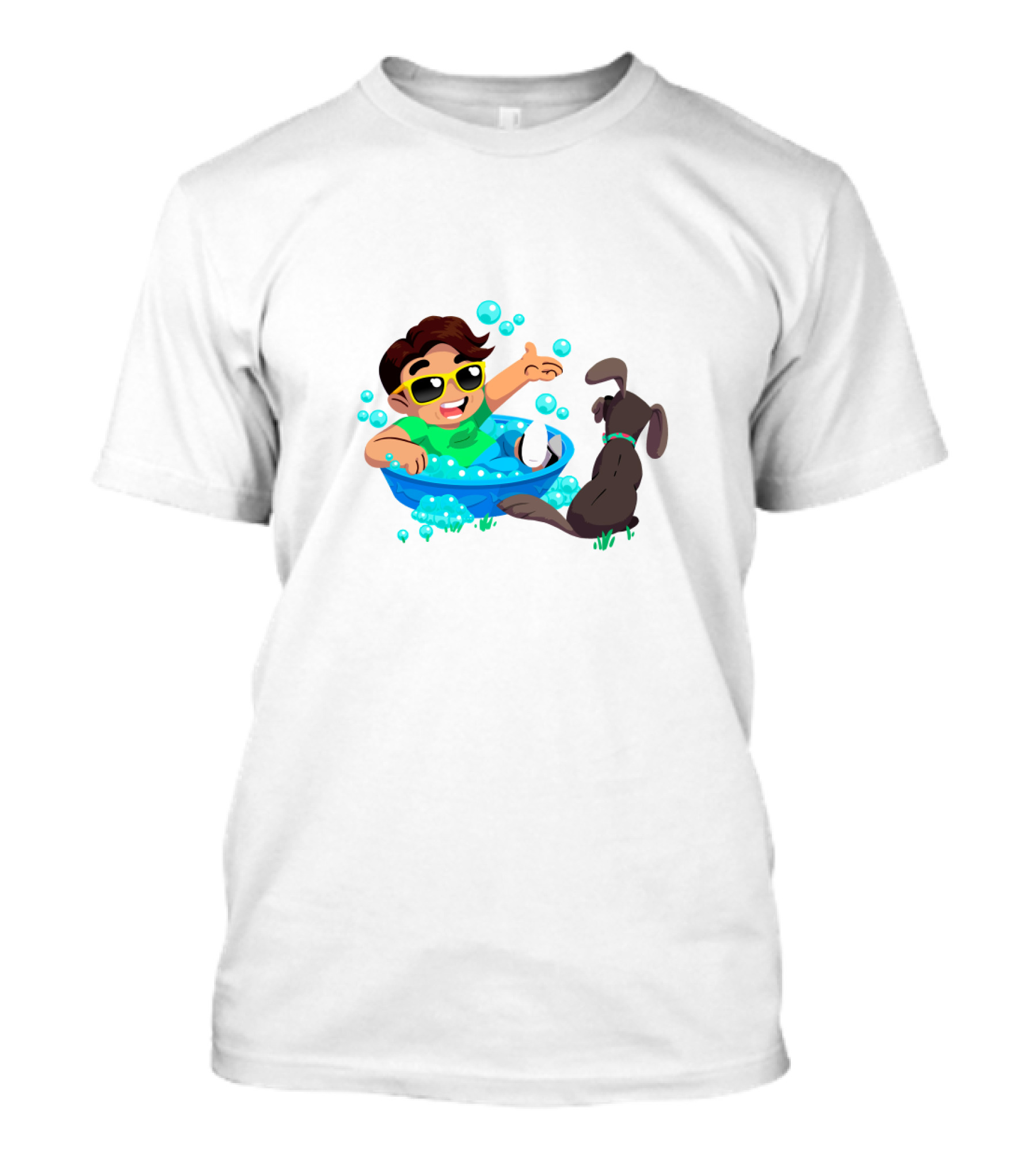 Guava Juice Fun Pool Adventure With Dog And Bubbles T-Shirt