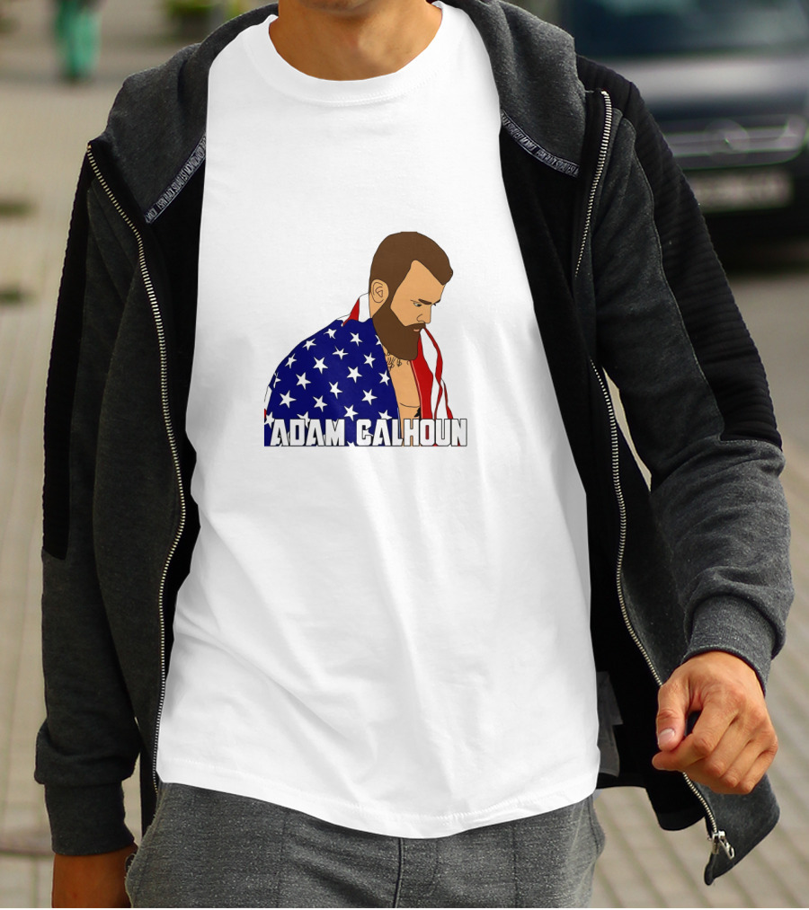 ADAM CALHOUN American Pride Flag Cloak T-Shirt